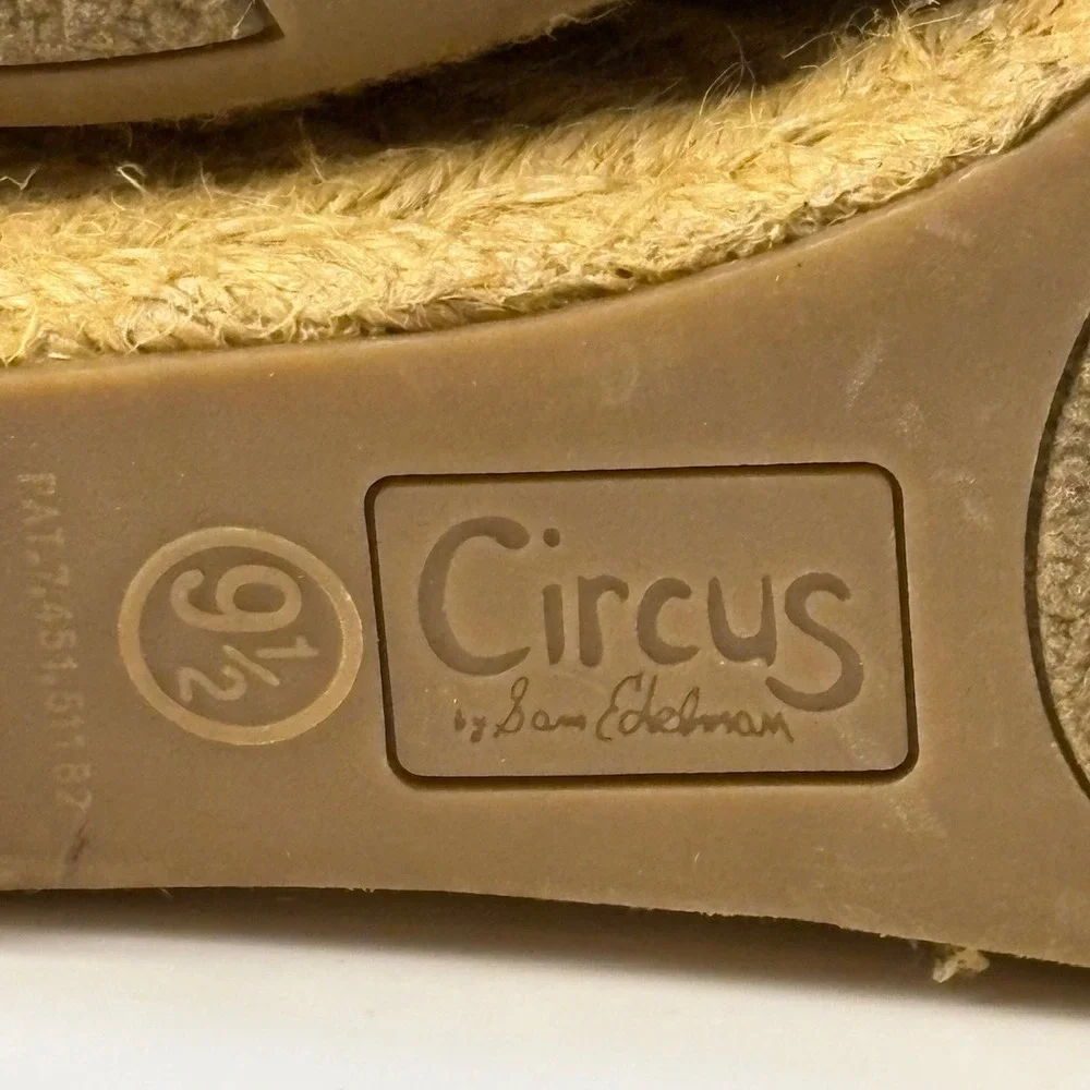 Circus by Sam‎ Edelman Women's Tan Espadrille Wedge Sandals Size 9.5